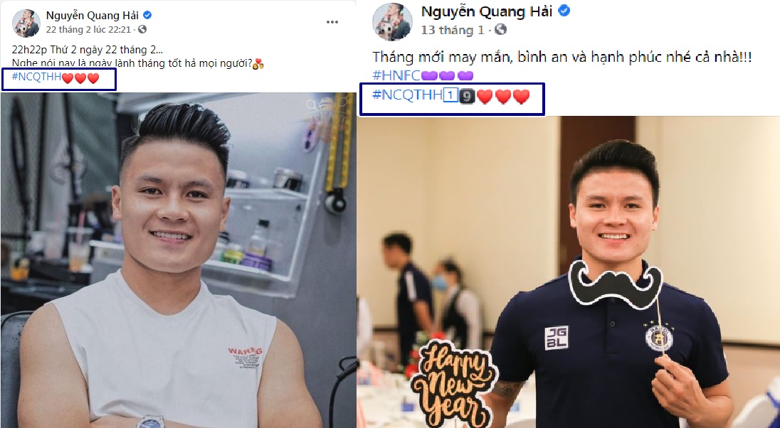 'Điều bí ẩn' trên bài viết của Quang Hải. Ảnh chụp màn hình