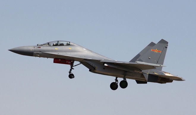 Một chiến cơ J-16 của Trung Quốc. Ảnh: Xinhua. Một chiến cơ J-16 của Trung Quốc. Ảnh: Xinhua.