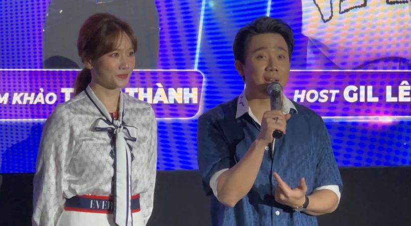 Trấn Thành và Hari Won nói về chuyện có con. Ảnh cắt từ clip Trấn Thành và Hari Won nói về chuyện có con. Ảnh cắt từ clip