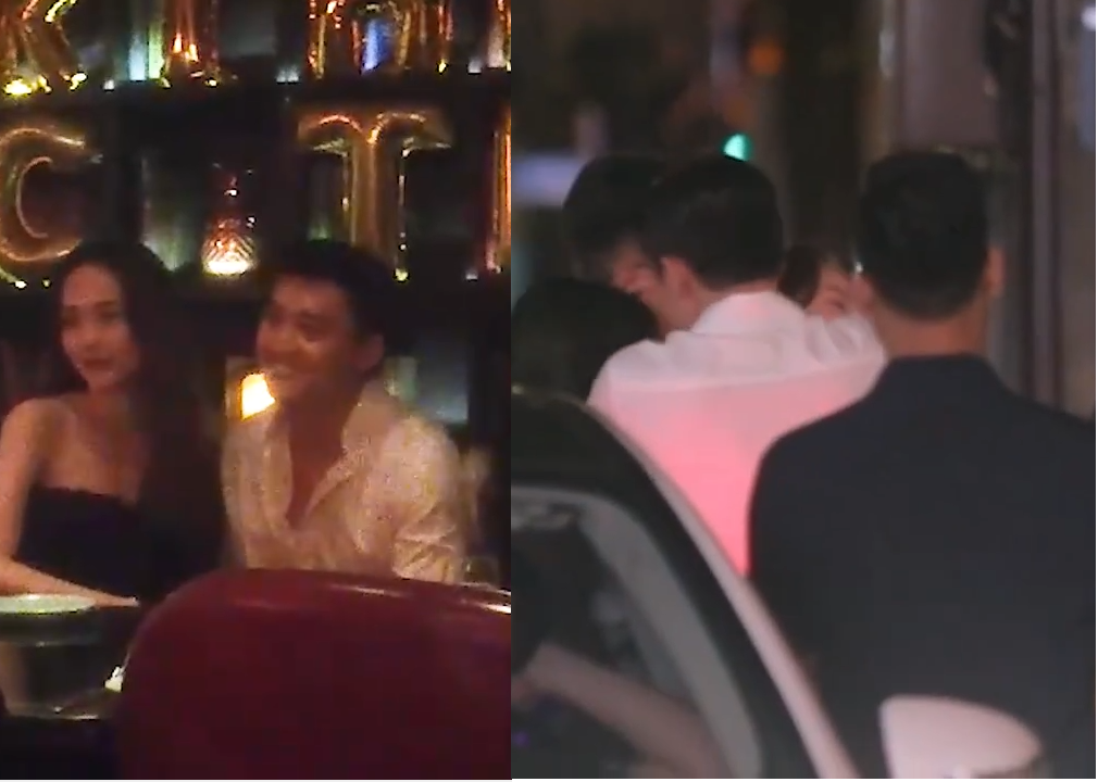 Đến khi ra về cả hai vẫn quấn quýt lấy nhau. Ảnh cắt từ clip.