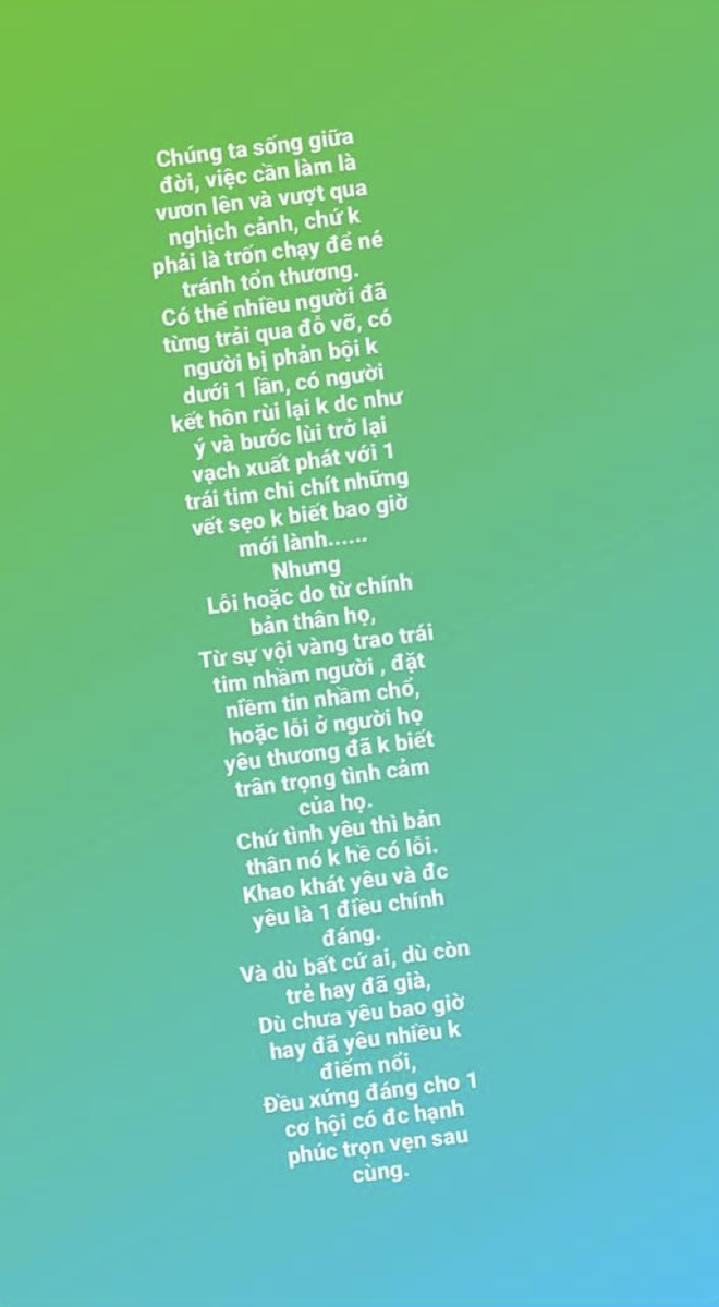 Ngọc Trinh đăng tải dòng chia sẻ trên trang cá nhân. Ảnh chụp màn hình Ngọc Trinh đăng tải dòng chia sẻ trên trang cá nhân. Ảnh chụp màn hình