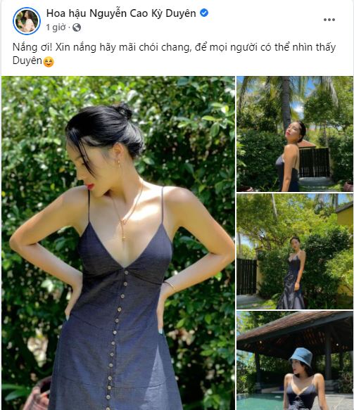Kỳ Duyên khoe loạt hình ảnh trên mạng xã hội. Ảnh chụp màn hình Kỳ Duyên khoe loạt hình ảnh trên mạng xã hội. Ảnh chụp màn hình