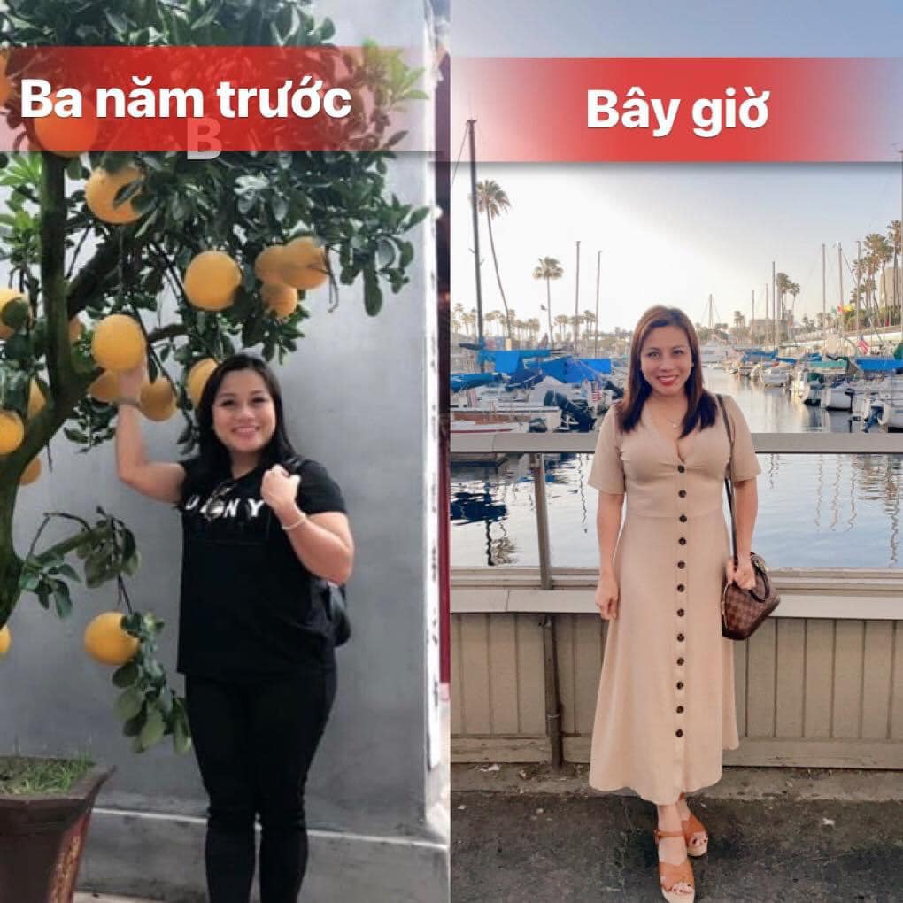 Sự thay đổi rõ rệt của Quỳnh Như trước và sau khi ly hôn. Ảnh FBNV