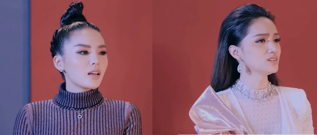 Hương Giang và Kỳ Duyên đều dùng những lời lẽ đầy thuyết phục đến Khánh Vân. Ảnh internet