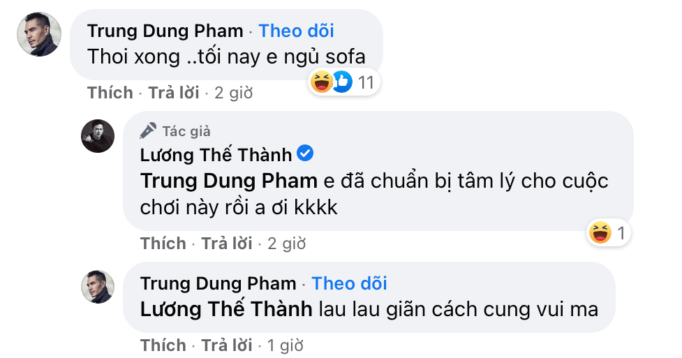 Nam diễn viên đã chuẩn bị sẵn tâm lý khi đăng hình ảnh dìm hàng vợ rồi. Ảnh chụp màn hình