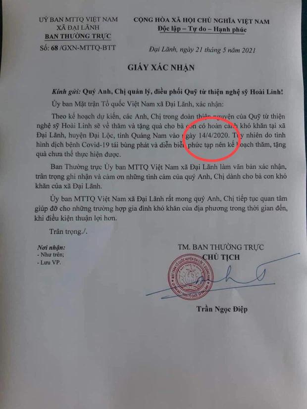 Điểm sai trong văn bản Hoài Linh cung cấp. Điểm sai trong văn bản Hoài Linh cung cấp.