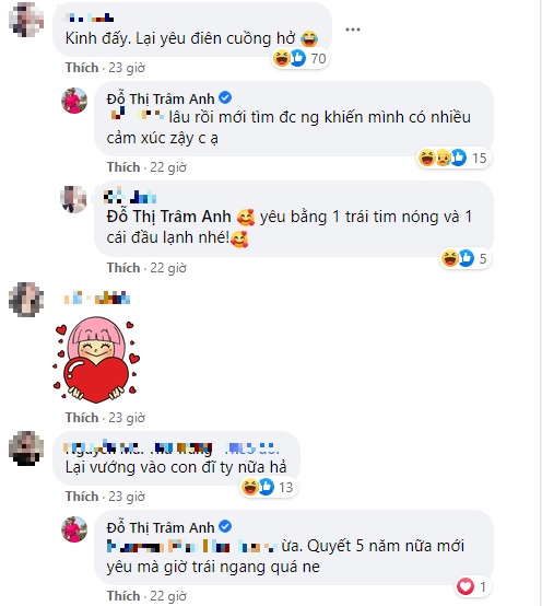Dòng chia sẻ của Trâm Anh với bạn bè trên trang cá nhân. Ảnh chụp màn hình Dòng chia sẻ của Trâm Anh với bạn bè trên trang cá nhân. Ảnh chụp màn hình
