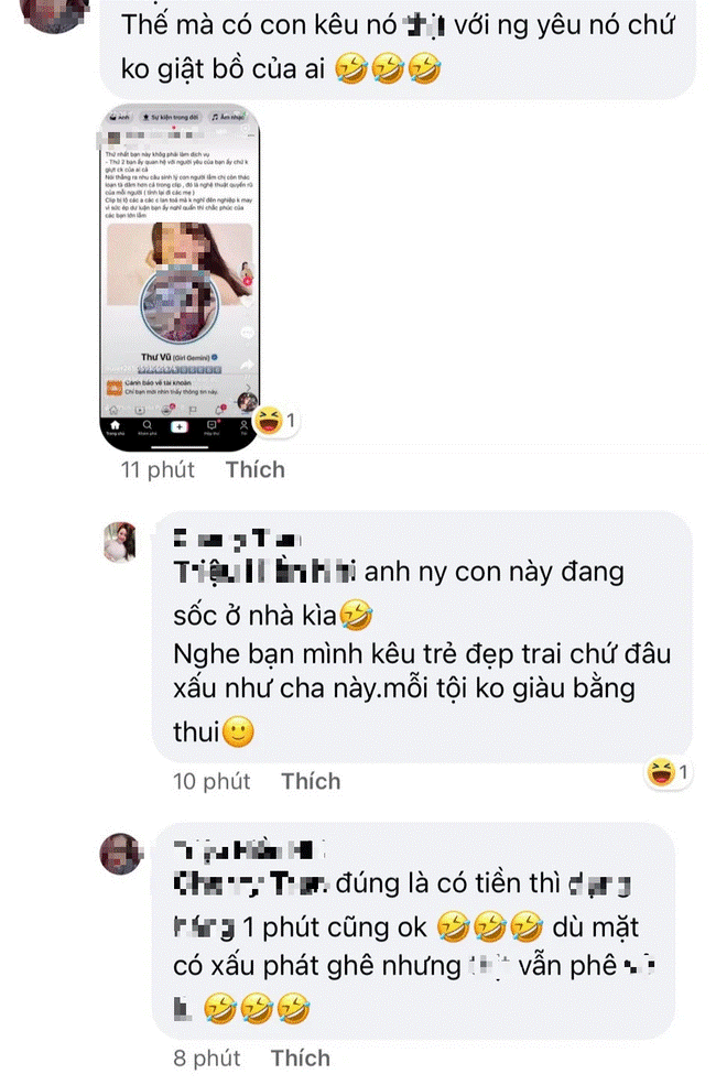 Bình luận của dân mạng về clip của A.T. Ảnh FB Bình luận của dân mạng về clip của A.T. Ảnh FB