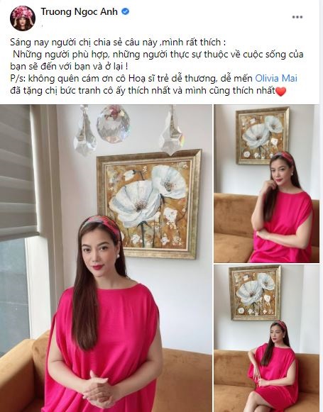 Bài đăng của Trương Ngọc Ánh gây chú ý. Ảnh chụp màn hình Bài đăng của Trương Ngọc Ánh gây chú ý. Ảnh chụp màn hình