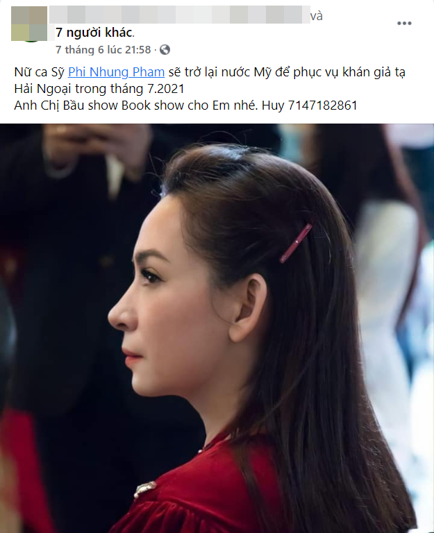 Liên tục xuất hiện thông tin Phi Nhung về Mỹ giữa ồn ào với con nuôi Hồ Văn Cường? - Ảnh 1 Liên tục xuất hiện thông tin Phi Nhung về Mỹ giữa ồn ào với con nuôi Hồ Văn Cường? - Ảnh 1