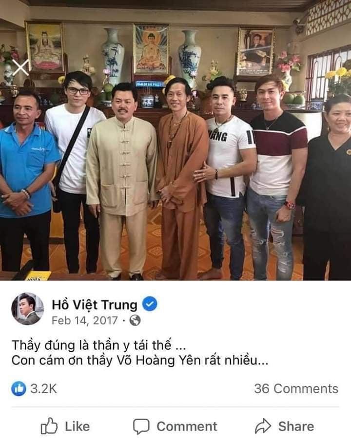 Bài viết của Hồ Việt Trung liên quan đến ông Võ Hoàng Yên. Ảnh chụp màn hình. Bài viết của Hồ Việt Trung liên quan đến ông Võ Hoàng Yên. Ảnh chụp màn hình.