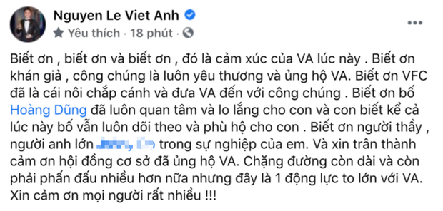 Việt Anh chia sẻ xúc động sau khi được đề xuất xét tặng danh hiệu NSƯT 2