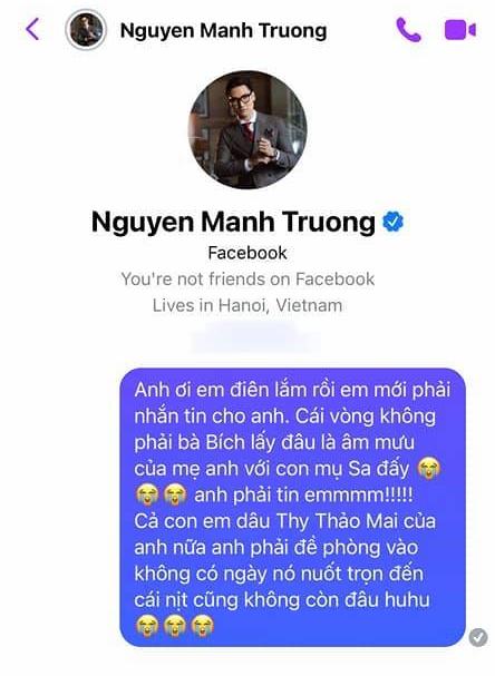 Mạnh Trường bất lực khi nhiều người nhắn tin vào Facebook cá nhân để đòi công bằng. Mạnh Trường bất lực khi nhiều người nhắn tin vào Facebook cá nhân để đòi công bằng.