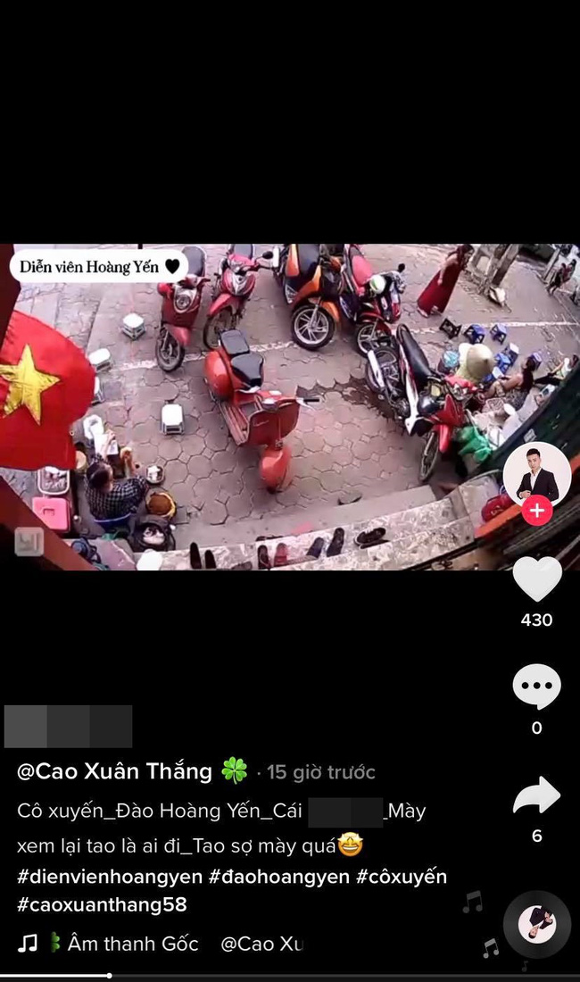 Clip Hoàng Yến cãi vã trên vỉa hè bỗng bị chồng cũ đăng tải trên mạng xã hội TikTok. Clip Hoàng Yến cãi vã trên vỉa hè bỗng bị chồng cũ đăng tải trên mạng xã hội TikTok.