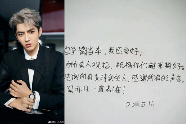 Dù diện mạo Ngô Diệc Phàm điển trai nhưng chữ việt lại di ngược lại. Theo bức ảnh được đăng tải thì chữ viết của Ngô Diệc Phàm như học sinh tiểu học mới học viết xong.