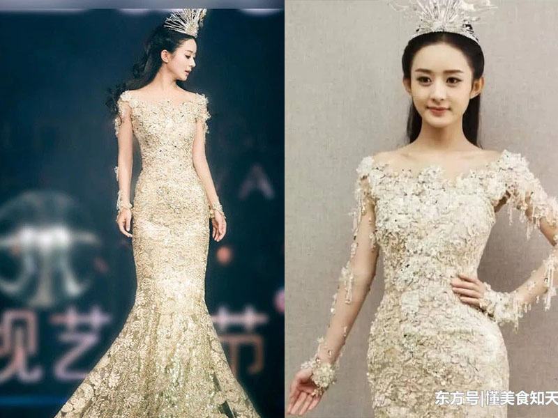 Thuộc thế hệ tiểu hoa 8x, Triệu Lệ Dĩnh được đánh giá có năng lực và nhan sắc không thua kém gì những ngôi sao cùng thời như Dương Mịch, Đường Yên. Năm 2014, Triệu lệ Dĩnh cũng xuất sắc trở thành 'Nữ thần Kim Ưng' sau thành công của phim 'Sam Sam đến rồi'. Trong màn múa thể hiện trên sân khấu, Triệu Lệ Dĩnh gây ấn tượng với chiếc đầm đuôi cá hết sức nhã nhặn, kết hợp nhan sắc xinh đẹp cùng vương miện khiến nữ diễn viên như nàng công chúa kiêu kỳ.