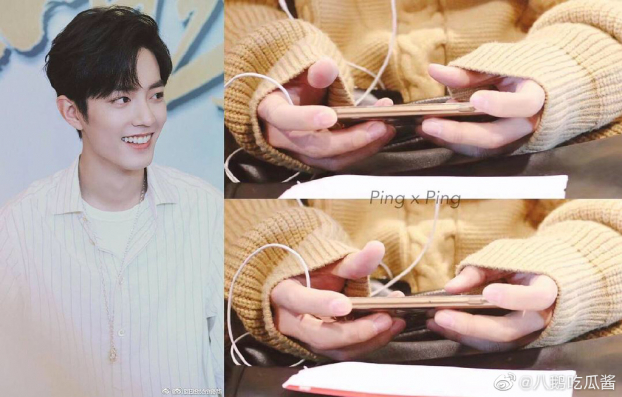 Tiêu Chiến cũng không thể nào thoát được hội chị em mê trai khi lộ đôi tay thon mảnh.