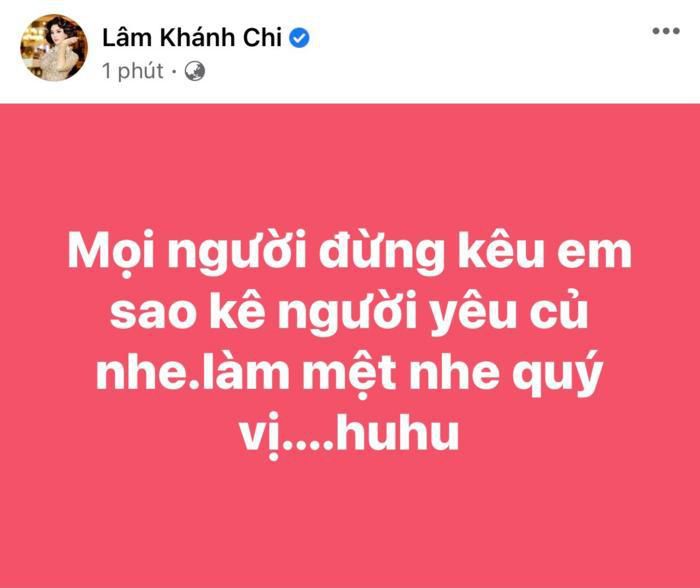 Bài viết đăng tải trên trang cá nhân của Lâm Khánh Chi.