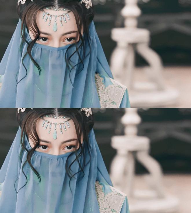 Nhắc đến mỹ nhân đeo mạng che mặt chắc chắn không thể không nhắc đến Địch Lệ Nhiệt Ba. Vốn là mỹ nhân sở hữu nhan sắc xinh đẹp, Địch Lệ Nhiệt Ba cân hết mọi tạo hình từ cổ trang đến hiện đại