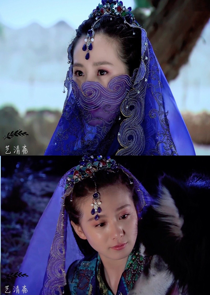 Lưu Thi Thi chưa bao giờ khiến người hâm mộ thất vọng với tạo hình cổ trang dù dùng mạng che mặt che khuất nửa mặt.