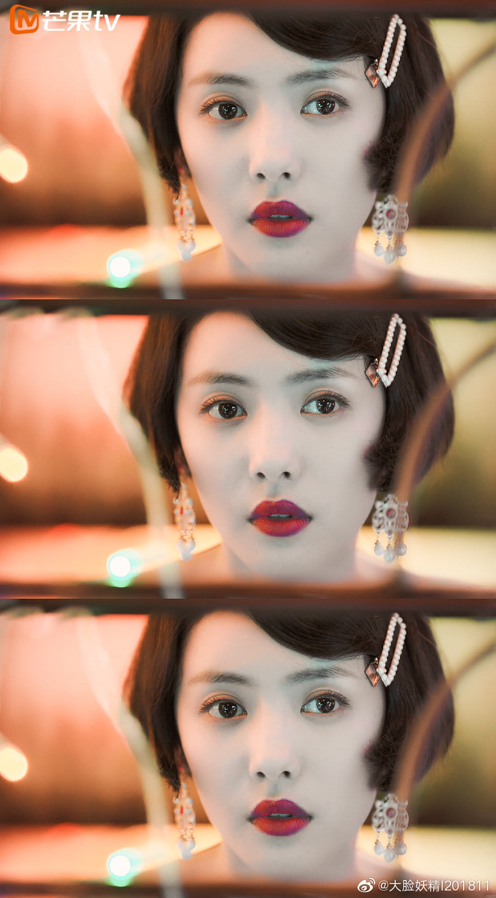 Hình gốc của nữ diễn viên xinh đẹp như thế này sao lên hình led lại bị dìm thảm hại như thế.