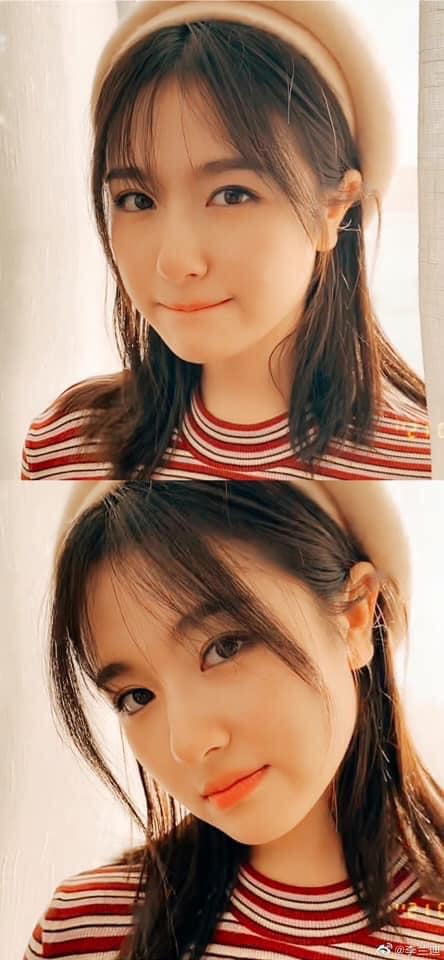 Lý Lan Địch cũng được biết đến là mỹ nhân xinh đẹp với đôi má no đủ, phúng phính, được ví như nàng thơ đầy triển vọng của Cbiz.
