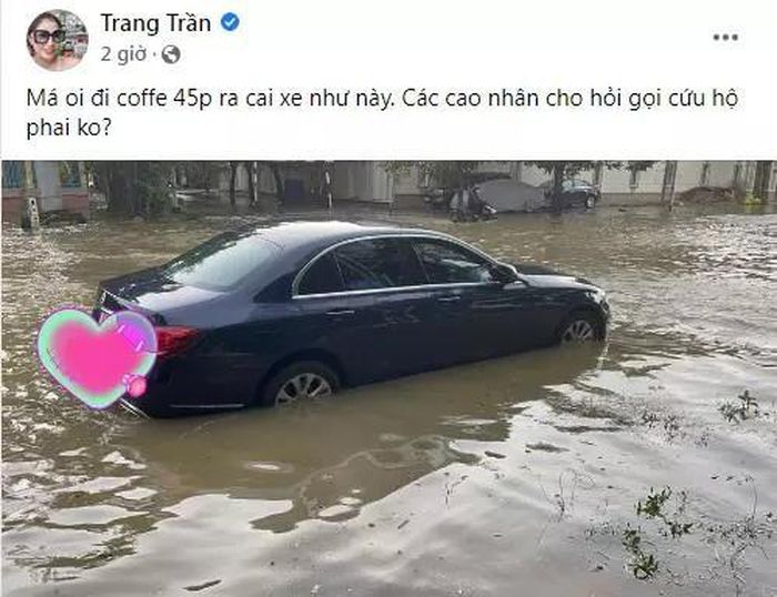 Trang Trần bất ngờ gặp biến cố giữa đường 1 Trang Trần bất ngờ gặp biến cố giữa đường 1