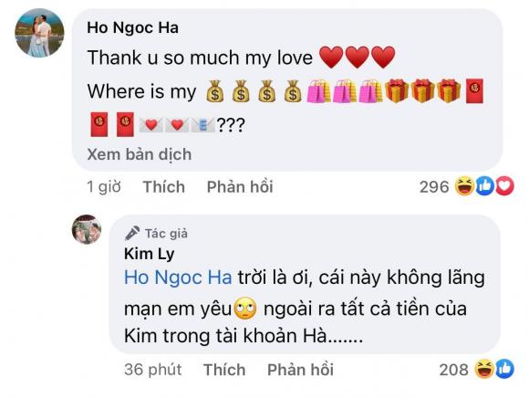 Cuộc trò chuyện thú vị của Kim Lý và Hồ Ngọc Hà. Ảnh chụp màn hình Cuộc trò chuyện thú vị của Kim Lý và Hồ Ngọc Hà. Ảnh chụp màn hình