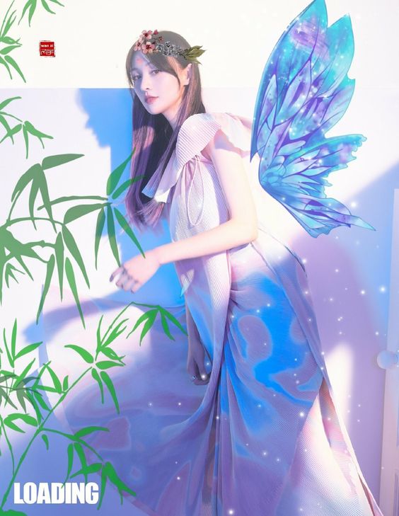 Trịnh Sảng cũng nhận lời khen khi hóa thân thành một tiên bướm khi chụp hình tạp chí. Dù vướng bê bối chấn động nhưng không thể phủ nhận nhan sắc xinh đẹp, quyến rũ của Trịnh Sảng.