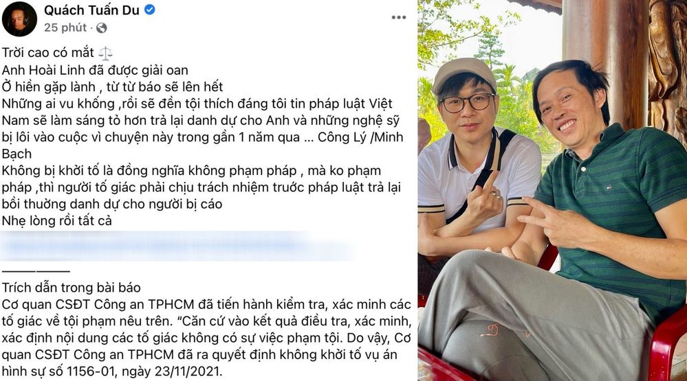 Hoài Linh được giải oan, Vy Oanh liền có động thái gây chú ý 5 Hoài Linh được giải oan, Vy Oanh liền có động thái gây chú ý 5