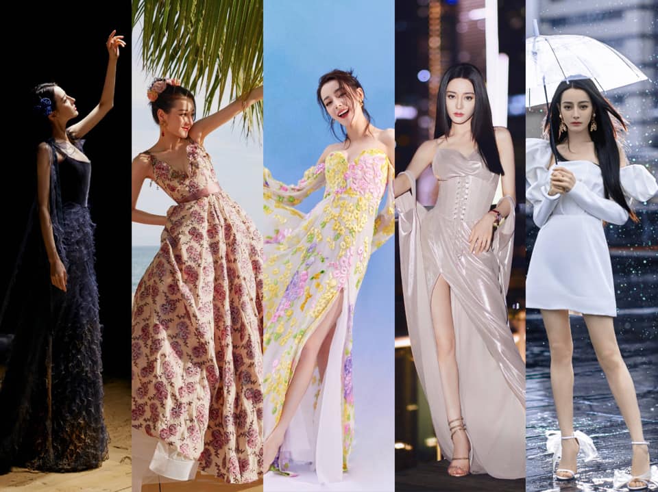 Những chiếc đầm đầy quyến rũ, phô bày thân hình thon gọn, gợi cảm. Địch Lệ Nhiệt Ba đẹp như trong truyện tranh khiến người hâm mộ 'xỉu lên, xỉu xuống'.