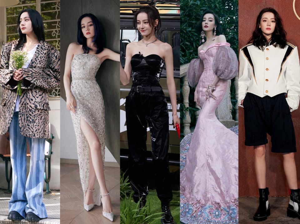 Địch Lệ Nhiệt Ba dù diện phong cách nào đều thể hiện được thần thái sang chảnh. Đặc biệt những trang phục khoe vai trần gợi cảm của mỹ nhân Tân Cương tôn lên vẻ đẹp quyến rũ.