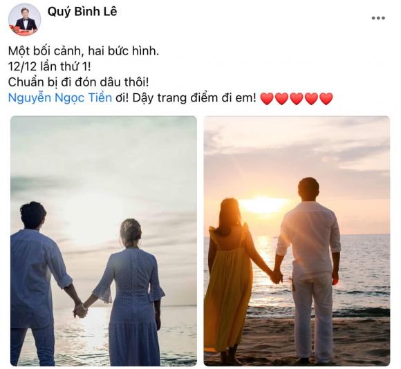 Chán giấu giếm, Quý Bình báo tin vui to đùng sau hơn 1 năm kết hôn với bà xã đại gia - Ảnh 1 Chán giấu giếm, Quý Bình báo tin vui to đùng sau hơn 1 năm kết hôn với bà xã đại gia - Ảnh 1