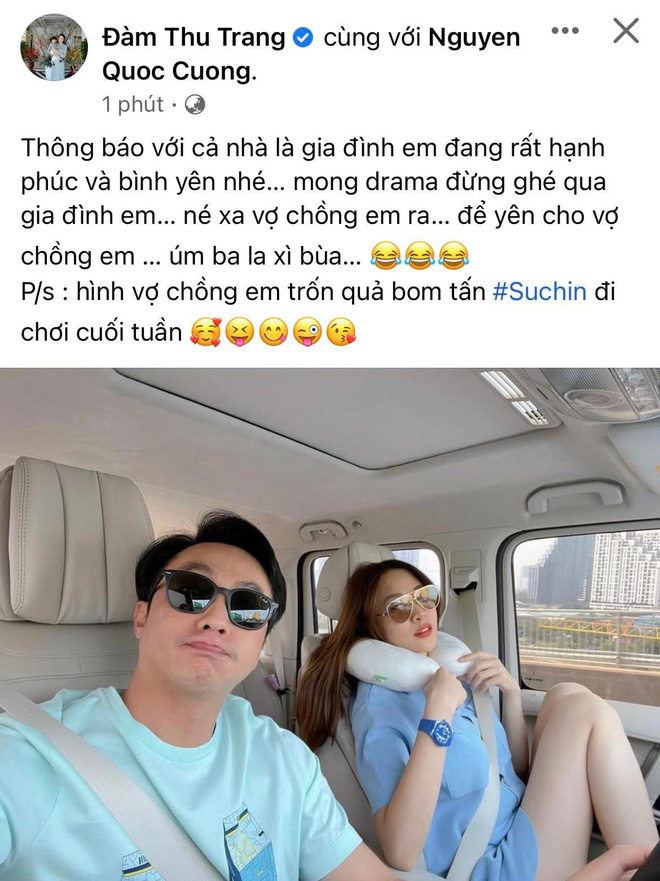 Thái độ cực căng của Đàm Thu Trang giữa lúc Cường Đô la bị vướng vào nghi vấn ngoại tình Thái độ cực căng của Đàm Thu Trang giữa lúc Cường Đô la bị vướng vào nghi vấn ngoại tình