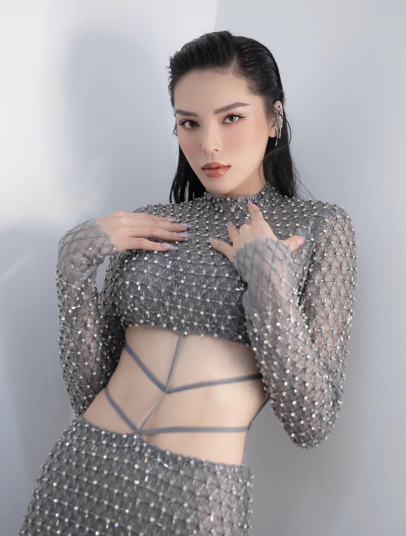 Hoa hậu Kỳ Duyên tích cực khoe thân hình gợi cảm sau khi giảm cân. Ảnh FBNV