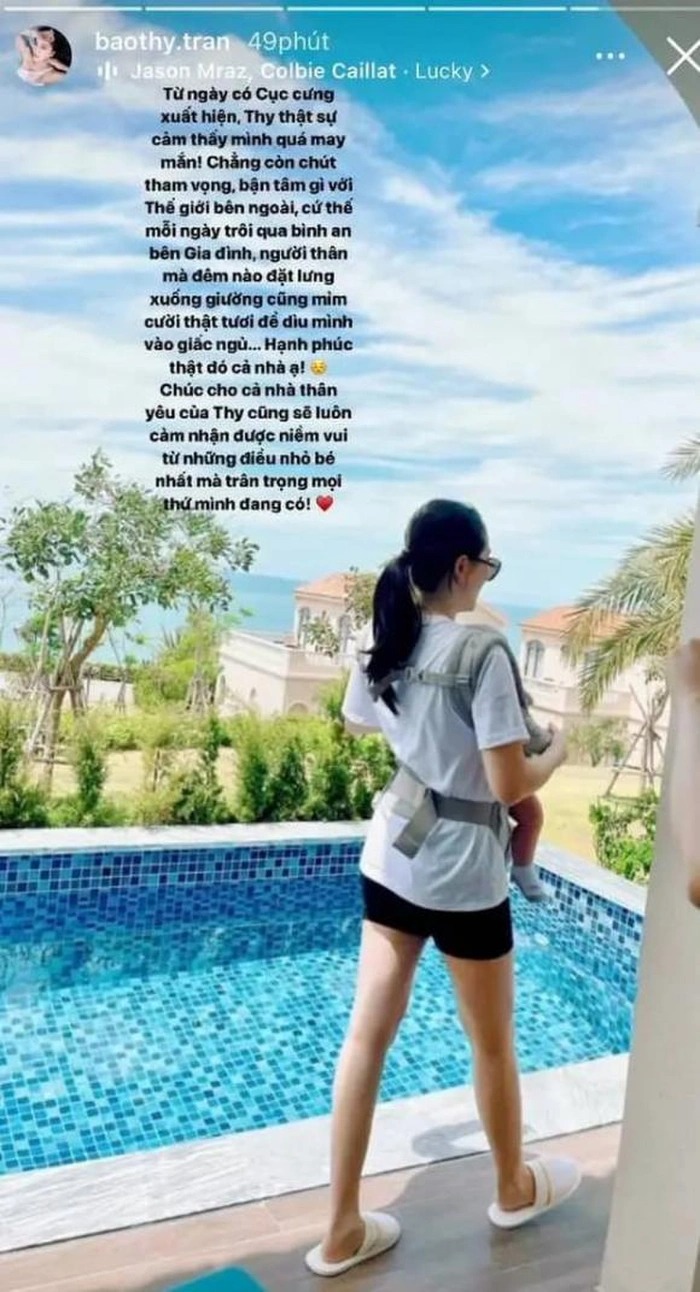 Bảo Thy đăng tải hình ảnh trên trang cá nhân. Ảnh chụp màn hình