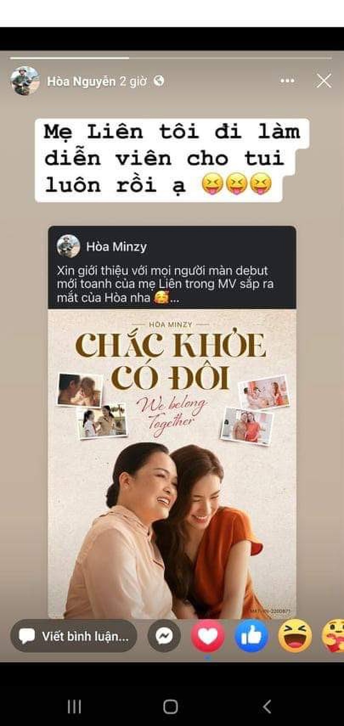 Động thái mới của Hòa Minzy thu hút sự chú ý của người hâm mộ. Ảnh chụp màn hình Động thái mới của Hòa Minzy thu hút sự chú ý của người hâm mộ. Ảnh chụp màn hình