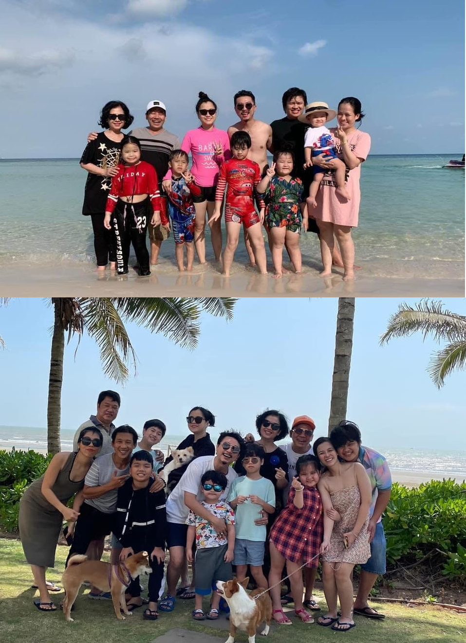 Lâm Vỹ Dạ thường đi du lịch cùng cả gia đình. Ảnh FBNV