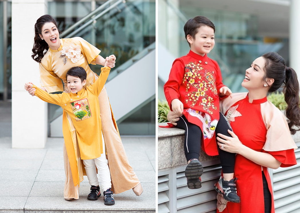 Nhật Kim Anh và con trai.