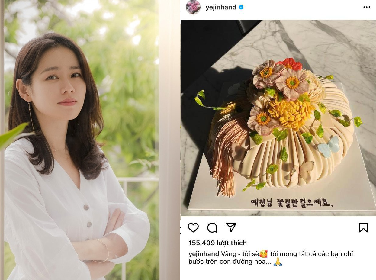 Bài đăng mới nhất của Son Ye Jin nhận được sự chú ý của cộng đồng mạng. Ảnh chụp màn hình