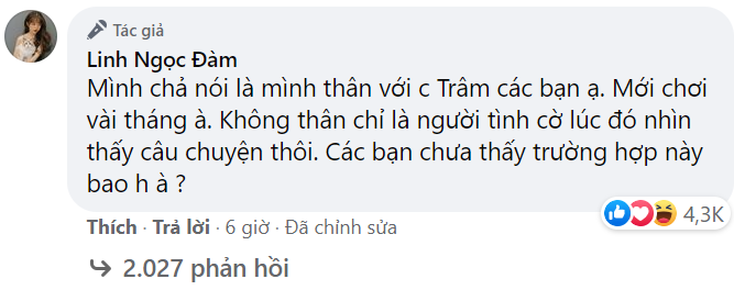 Nữ streamer khẳng định mình không thân thiết với Thiều Bảo Trâm. Ảnh: Facebook Nữ streamer khẳng định mình không thân thiết với Thiều Bảo Trâm. Ảnh: Facebook