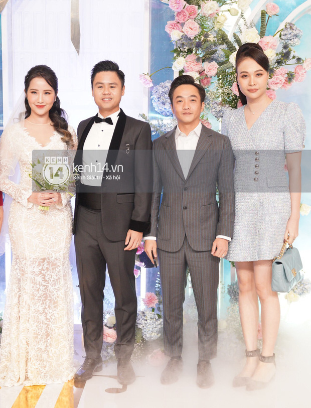 Đàm Thu Trang xuất hiện cùng Cường Đôla tại đám cưới của thiếu gia Phan Thành và Primmy Trương. Ảnh: Trí thức trẻ