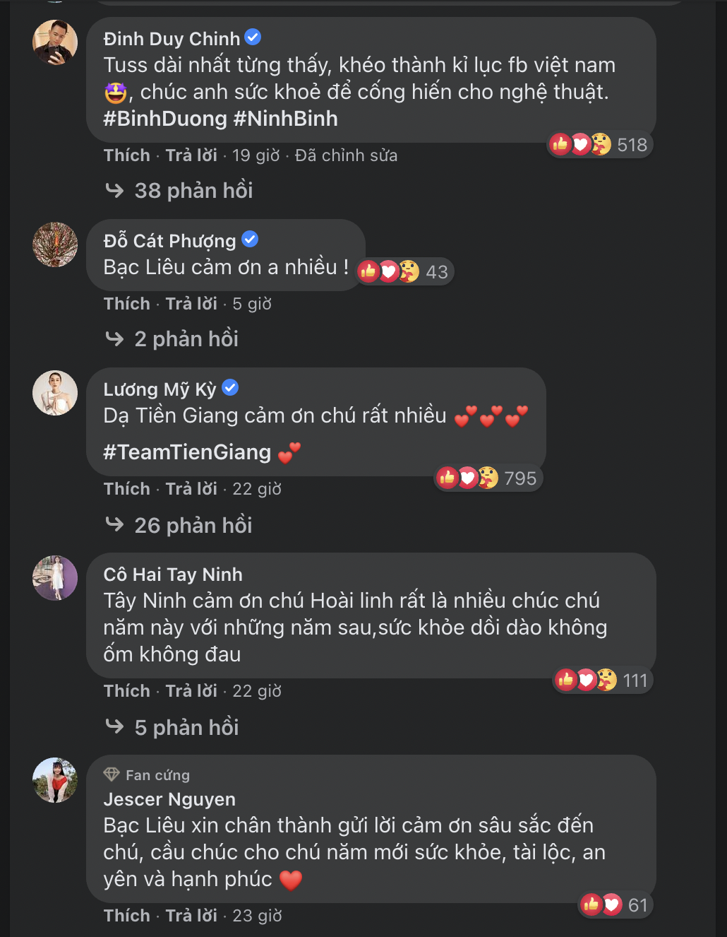 Đoạn thơ của danh hài Hoài Linh nhanh chóng nhận được sự quan tâm của đông đảo người hâm mộ. Ảnh: Facebook