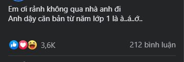 Dòng trạng thái 'thả thính' trên trang cá nhân. Ảnh: Facebook Dòng trạng thái 'thả thính' trên trang cá nhân. Ảnh: Facebook