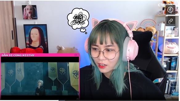Cô nàng hào hứng mở hàng bằng reaction MV 11 triệu view của Jack. Ảnh: Chụp màn hình Cô nàng hào hứng mở hàng bằng reaction MV 11 triệu view của Jack. Ảnh: Chụp màn hình