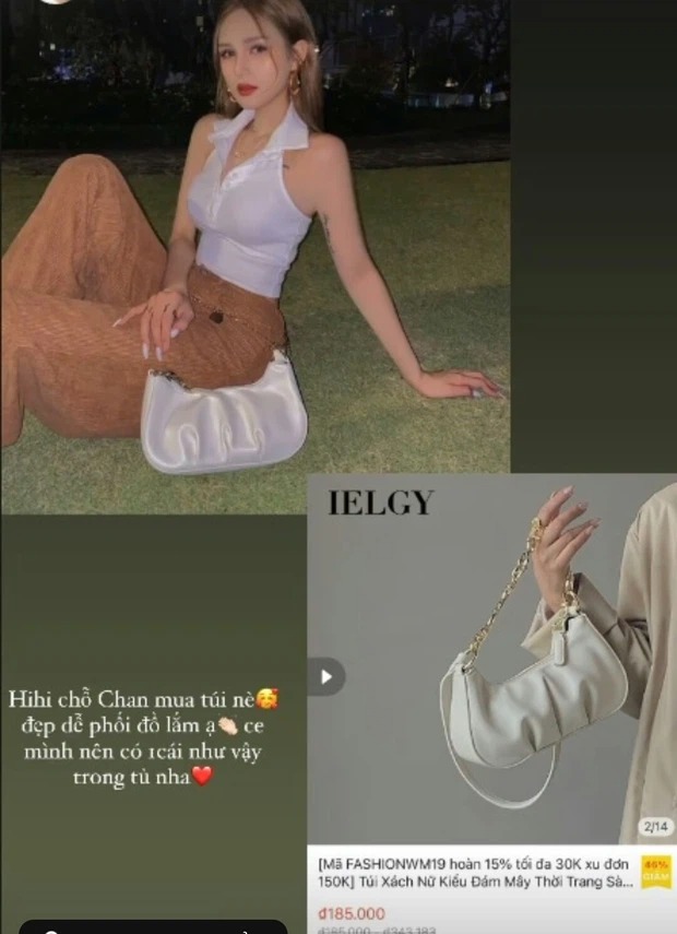 Những món đồ khá bình dân mà Xoài Non mua trên mạng. Ảnh: Facebook Những món đồ khá bình dân mà Xoài Non mua trên mạng. Ảnh: Facebook