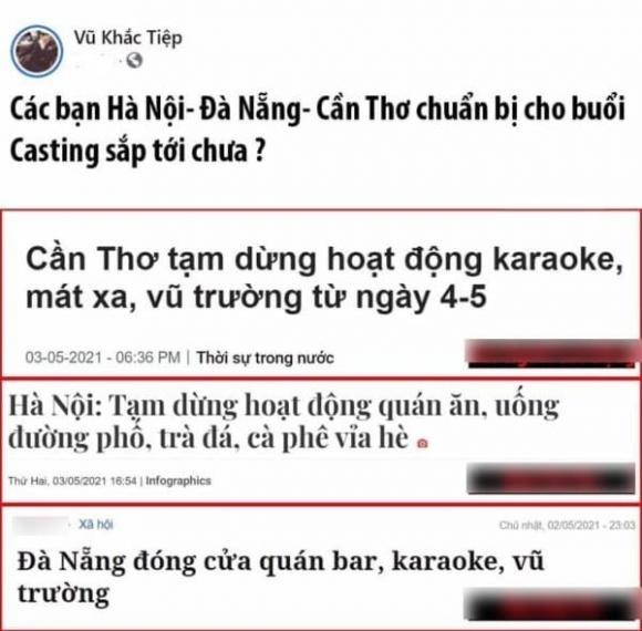 Vũ Khắc Tiệp tiếp tục bị dân tình 'réo gọi' khi Hà Nội giãn cách - Ảnh 1 Vũ Khắc Tiệp tiếp tục bị dân tình 'réo gọi' khi Hà Nội giãn cách - Ảnh 1