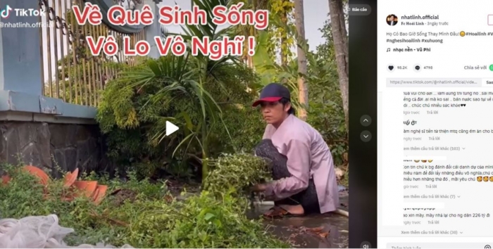 Hoài Linh lộ clip 'vui thú điền viên' giữa ồn ào 14 tỷ gây xôn xao, sự thật phía sau đoạn clip gây bất ngờ 1 Hoài Linh lộ clip 'vui thú điền viên' giữa ồn ào 14 tỷ gây xôn xao, sự thật phía sau đoạn clip gây bất ngờ 1