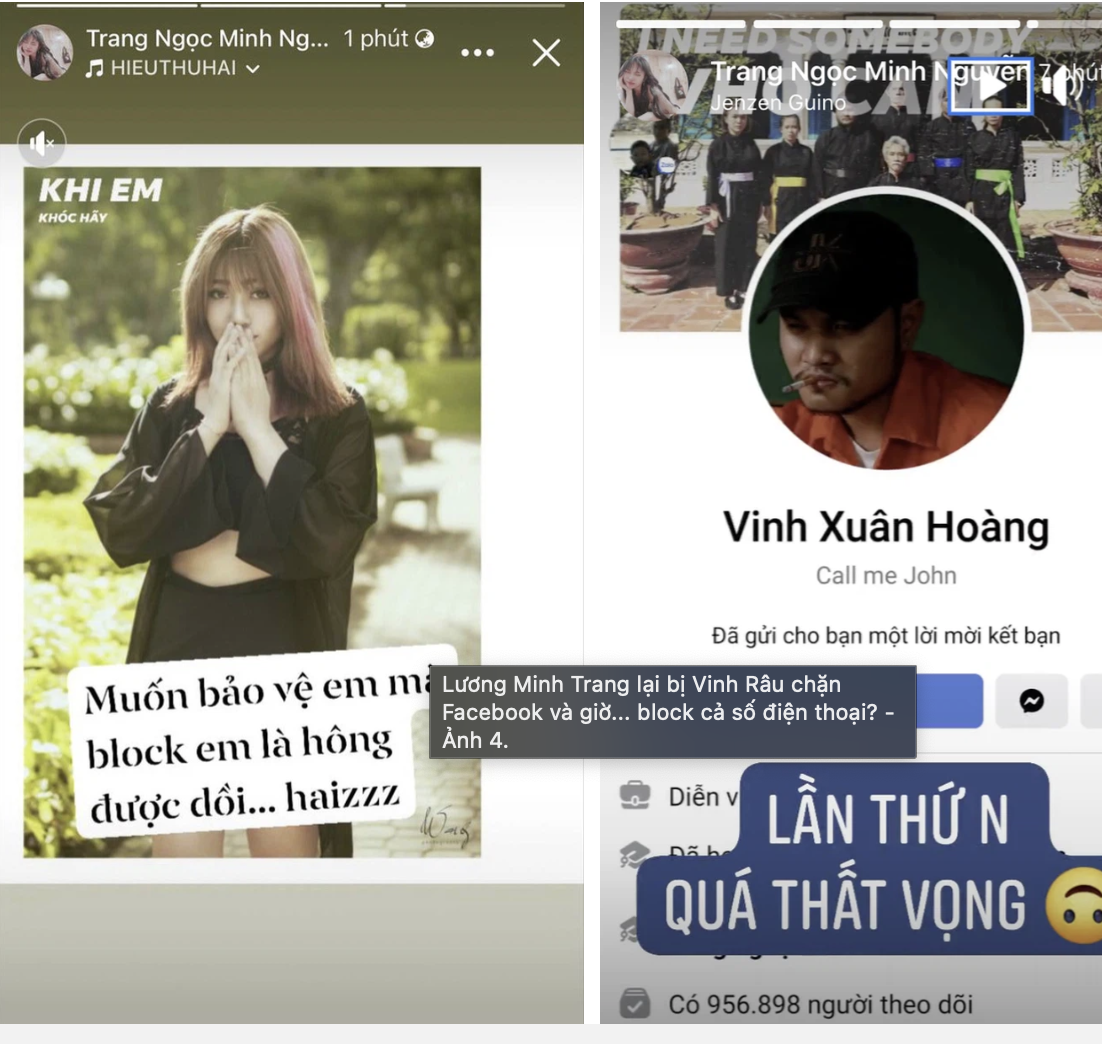 Vinh Râu tiếp tục chặn số điện thoại sau khi thẳng tay 'block' vợ cũ Lương Minh Trang? 3 Vinh Râu tiếp tục chặn số điện thoại sau khi thẳng tay 'block' vợ cũ Lương Minh Trang? 3