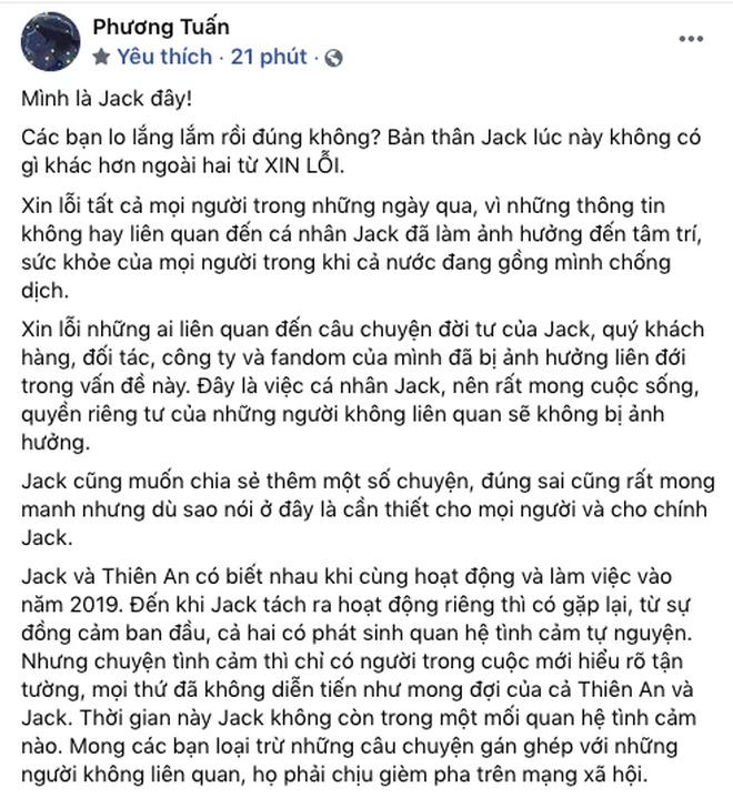 BTV Quang Minh 'quay xe' vội khi vừa dành lời khen ngợi đến Jack giữa bê bối tình trường 2